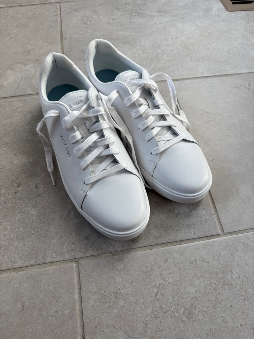 Cole Haan White Leather Women's Lace-Up Sneakers